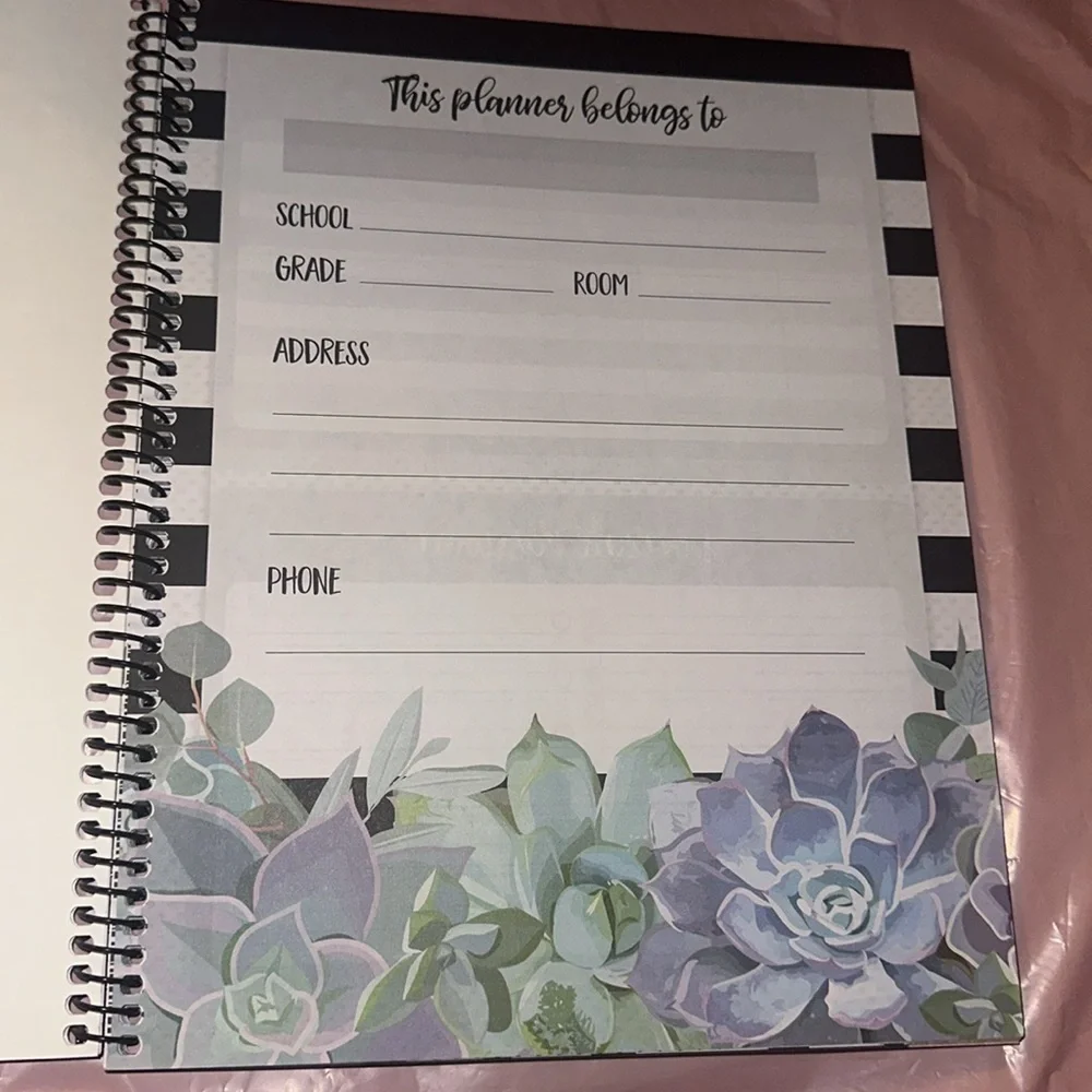 School Girl Teacher Planner Undated - 12 month planner